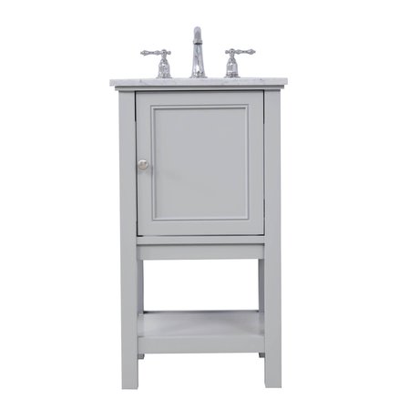 ELEGANT DECOR 19 In. Single Bathroom Vanity Set In Grey VF27019GR